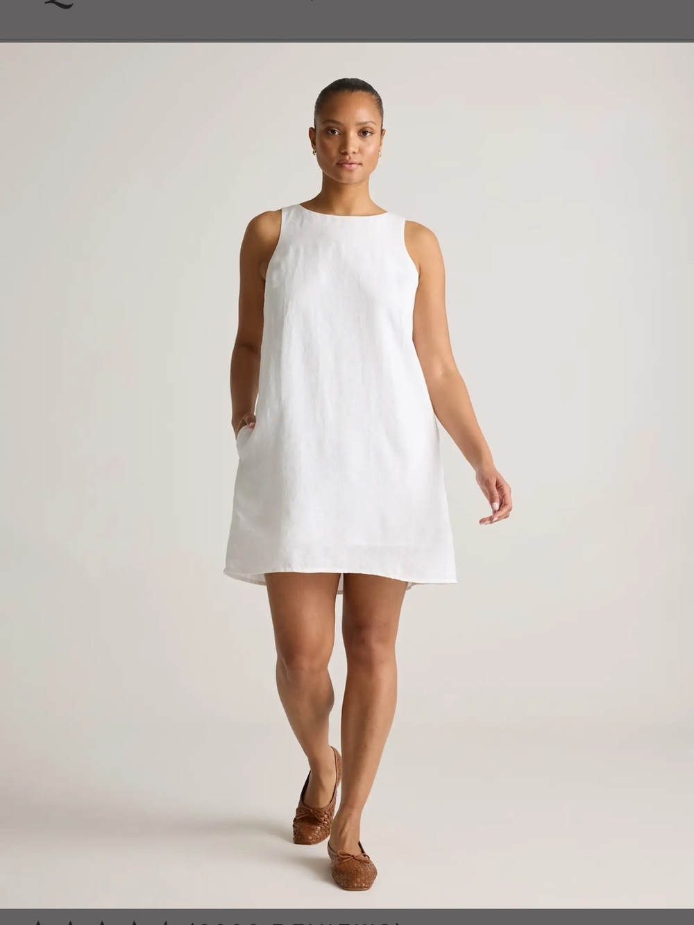 Quince 100% European Linen Mini Dress